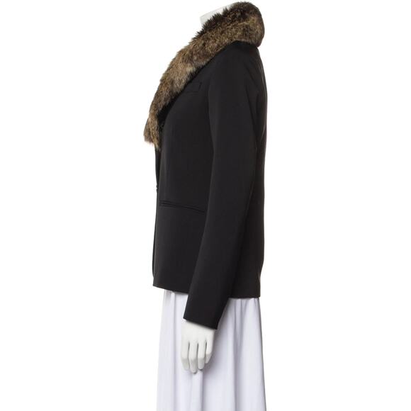 THEORY Black Fur Blazer - S - Picture 2 of 3
